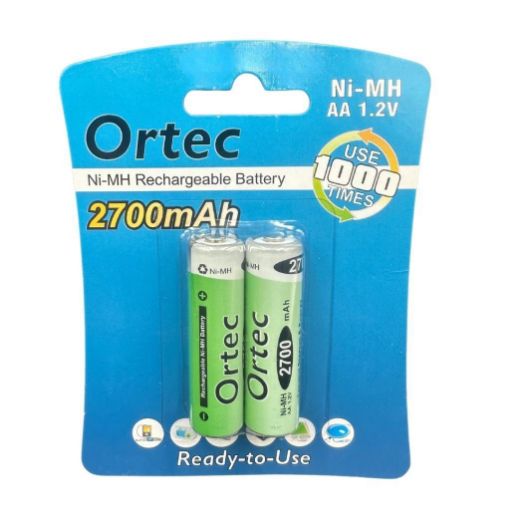 600 adet ORTEC NIMH RECHARGEABLE AA 2700 MAH 1.2V  resmi